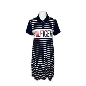 Tommy Hilfiger NWT navy blue short sleeve polo dress with logo size M